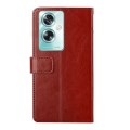 For OPPO Reno11 F 5G/F25 Pro 5G Y-shaped Pattern Flip Leather Phone Case(Brown)
