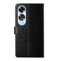 For OPPO A60 4G Y-shaped Pattern Flip Leather Phone Case(Black)