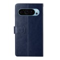 For Google Pixel 9 Y-shaped Pattern Flip Leather Phone Case(Blue)