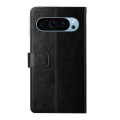 For Google Pixel 9 Pro Y-shaped Pattern Flip Leather Phone Case(Black)