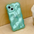 For iPhone 15 Wave Bubbles TPU Phone Case(Pearlescent Green)