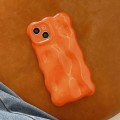 For iPhone 15 Wave Bubbles TPU Phone Case(Pearlescent Orange)