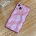 For iPhone 15 Wave Bubbles TPU Phone Case(Pearlescent Purple)