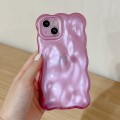 For iPhone 15 Wave Bubbles TPU Phone Case(Pearlescent Purple)