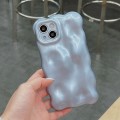 For iPhone 15 Wave Bubbles TPU Phone Case(Pearlescent Blue)