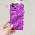 For iPhone 15 Wave Bubbles TPU Phone Case(Purple)