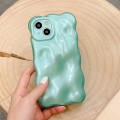 For iPhone 15 Plus Wave Bubbles TPU Phone Case(Pearlescent Green)