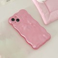 For iPhone 15 Plus Wave Bubbles TPU Phone Case(Pearlescent Pink)