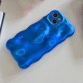 For iPhone 15 Plus Wave Bubbles TPU Phone Case(Blue)