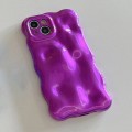 For iPhone 15 Plus Wave Bubbles TPU Phone Case(Purple)