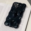 For iPhone 15 Plus Wave Bubbles TPU Phone Case(Pearlescent Black)