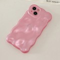 For iPhone 15 Pro Wave Bubbles TPU Phone Case(Pearlescent Pink)