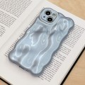 For iPhone 15 Pro Wave Bubbles TPU Phone Case(Pearlescent Blue)