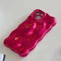 For iPhone 15 Pro Wave Bubbles TPU Phone Case(Red)