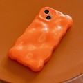 For iPhone 15 Pro Max Wave Bubbles TPU Phone Case(Pearlescent Orange)