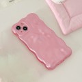 For iPhone 15 Pro Max Wave Bubbles TPU Phone Case(Pearlescent Pink)