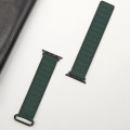 For Apple Watch Ultra 49mm Reverse Buckle Magnetic Silicone Watch Band(Black Buckle Green Brown)