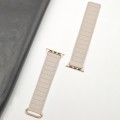 For Apple Watch SE 2022 44mm Reverse Buckle Magnetic Silicone Watch Band(Rose Buckle Starlight Orang