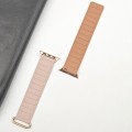 For Apple Watch Ultra 2 49mm Reverse Buckle Magnetic Silicone Watch Band(Rose Buckle Pink)