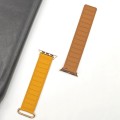 For Apple Watch Ultra 2 49mm Reverse Buckle Magnetic Silicone Watch Band(Rose Buckle Poppy Brown)
