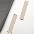 For Apple Watch SE 2023 44mm Reverse Buckle Magnetic Silicone Watch Band(Rose Buckle Starlight Orang