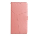 For Samsung Galaxy A25 5G Y-shaped Pattern Flip Leather Phone Case(Pink)