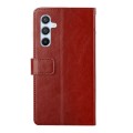 For Samsung Galaxy A35 5G Y-shaped Pattern Flip Leather Phone Case(Brown)