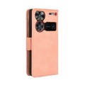 For ZTE nubia Z60 Ultra Skin Feel Calf Texture Card Slots Leather Phone Case(Pink)