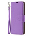 For Samsung Galaxy A34 5G Litchi Texture Pure Color Flip Leather Phone Case(Purple)