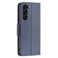 For Samsung Galaxy S24+ 5G Litchi Texture Pure Color Flip Leather Phone Case(Blue)