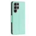 For Samsung Galaxy S24 Ultra 5G Litchi Texture Pure Color Flip Leather Phone Case(Green)