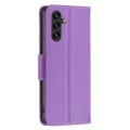 For Samsung Galaxy A35 Litchi Texture Pure Color Flip Leather Phone Case(Purple)