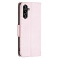 For Samsung Galaxy A55 Litchi Texture Pure Color Flip Leather Phone Case(Rose Gold)