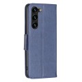 For Samsung Galaxy S24+ 5G Embossing Two Butterflies Pattern Leather Phone Case(Blue)