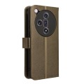 For OPPO Find X7 5G Diamond Texture Leather Phone Case(Brown)