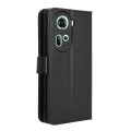 For OPPO Reno11 5G Global Diamond Texture Leather Phone Case(Black)