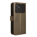 For Cubot Note 21 Diamond Texture Leather Phone Case(Brown)