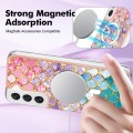 For Samsung Galaxy S22+ 5G Marble Pattern Dual-side IMD Magsafe TPU Phone Case(Colorful Scales)
