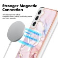 For Samsung Galaxy S23 5G Marble Pattern Dual-side IMD Magsafe TPU Phone Case(Rose Gold 005)