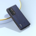 For Honor Magic VS2 ABEEL Wood Texture PU Phone Case(Blue)