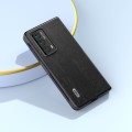 For Honor Magic VS2 ABEEL Wood Texture PU Phone Case(Black)