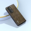 For Honor Magic VS2 ABEEL Weave Plaid PU Phone Case(Green)