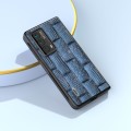 For Honor Magic VS2 ABEEL Genuine Leather Mahjong Pattern Black Edge Phone Case(Blue)