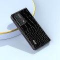 For Honor Magic VS2 ABEEL Genuine Leather Crocodile Pattern Black Edge Phone Case(Black)