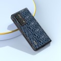 For Honor Magic VS2 ABEEL Genuine Leather Canopy Black Edge Phone Case(Blue)