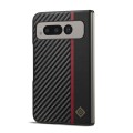 For Google Pixel Fold LC.IMEEKE 3 in 1 Carbon Fiber Texture Shockproof Phone Case(Black)