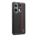 For Xiaomi Redmi Note 13 4G LC.IMEEKE 3 in 1 Carbon Fiber Texture Shockproof Phone Case(Black)
