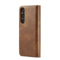 For Sony Xperia 1 V DG.MING Crazy Horse Texture Detachable Magnetic Leather Phone Case(Brown)