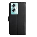 For OPPO Reno11 F 5G/F25 Pro 5G HT02 Genuine Leather Fingerprint-proof Flip Phone Case(Black)