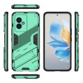 For Honor 100 5G Punk Armor 2 in 1 PC + TPU Phone Case with Holder(Green)
